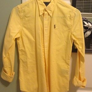 Yellow women's Ralph Lauren polo