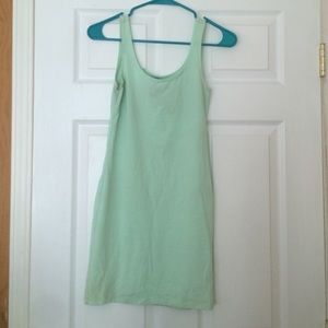 Fitted, short mint dress
