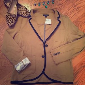 🎉Lands End Brown Knit Blazer