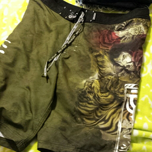 Affliction swim trunks
