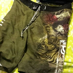 Affliction swim trunks