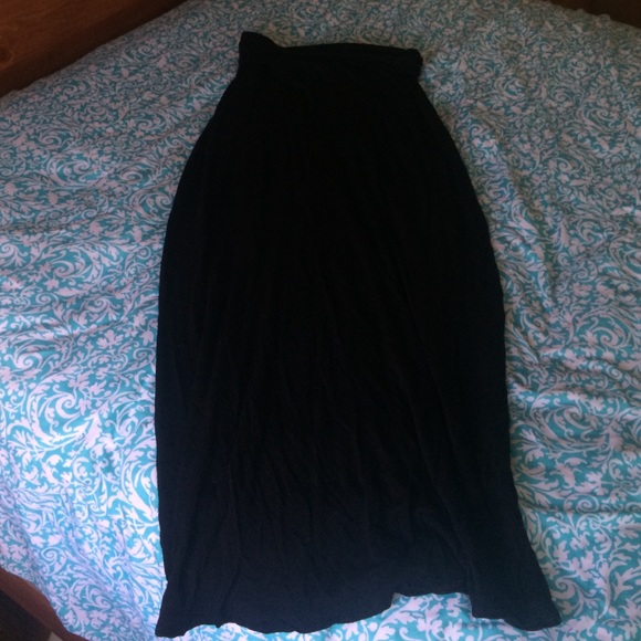 Black maxi skirt