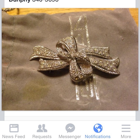 Pave silver pin
