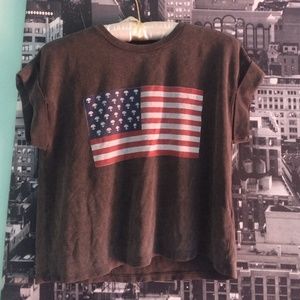 Brandy American Flag Alien Tshirt