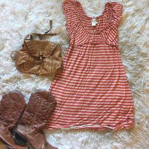 Soft red and tan Studio Max dress