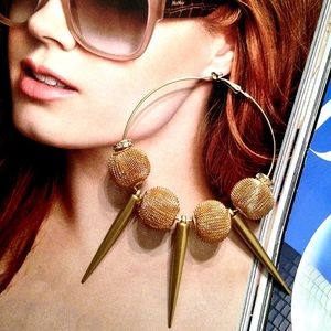 CLOSET CLOSING - Spiked Hoop Earrings