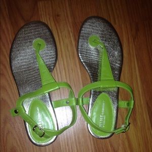 Green Nine West sandals