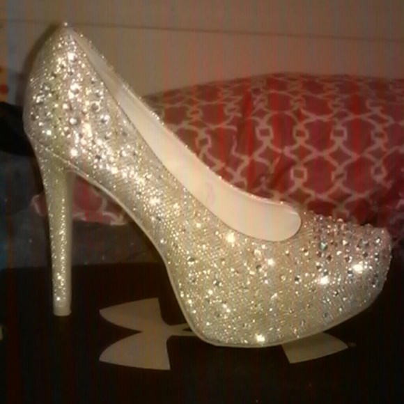 Rhinestone pumps