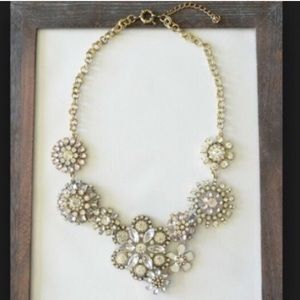 Floral statement necklace crystal NWOT brass Floral statement necklace crystal NWOT brass