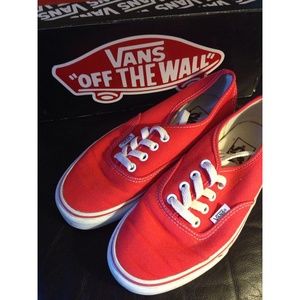 Authentic Red Vans (W/BOX)