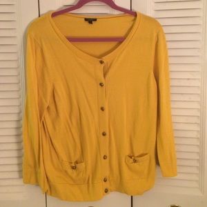 SOLD..Cannery yellow cardigan