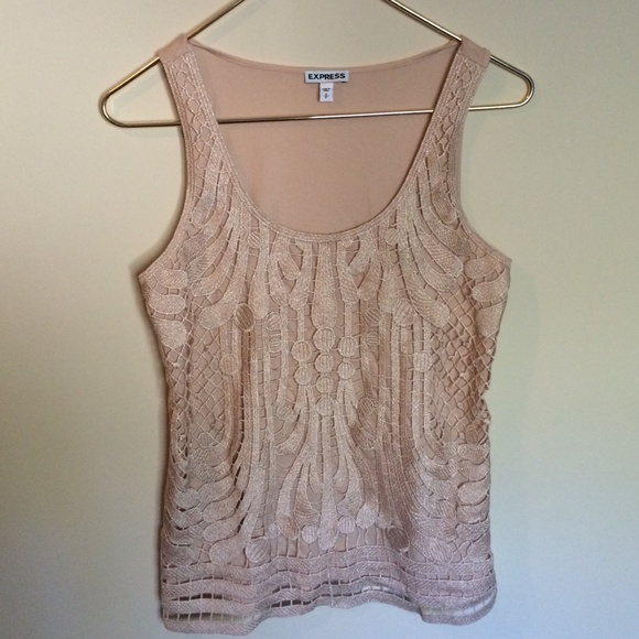 Express blush pink and metallic top