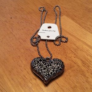 Make an Offer! Silver Toned Heart Necklace