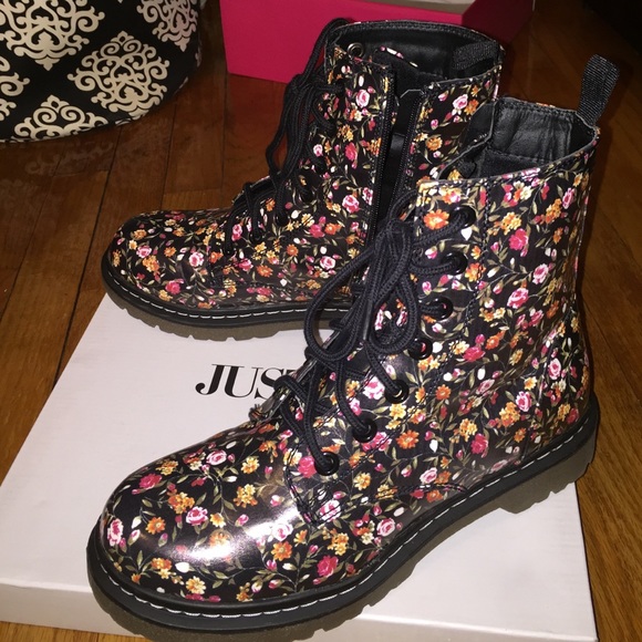 justfab floral boots