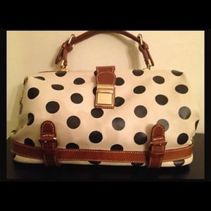 Anthropologie holding horses polka dot bag