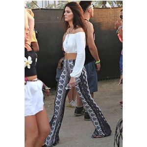 Black and white palazzo pants