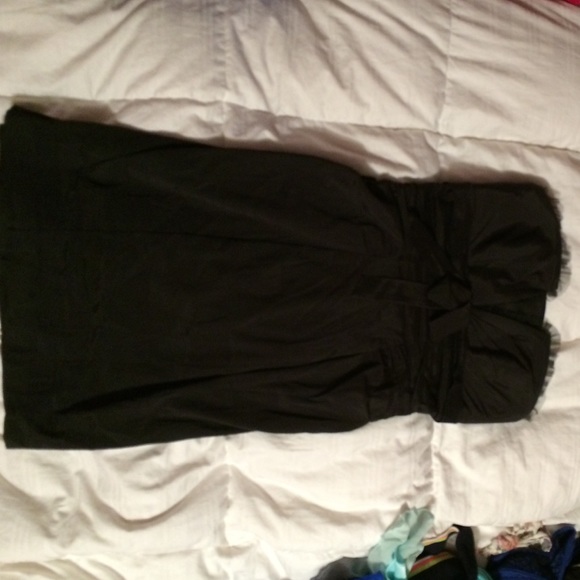 BLACK CACHE STRAPLESS DRESS - Picture 2 of 4