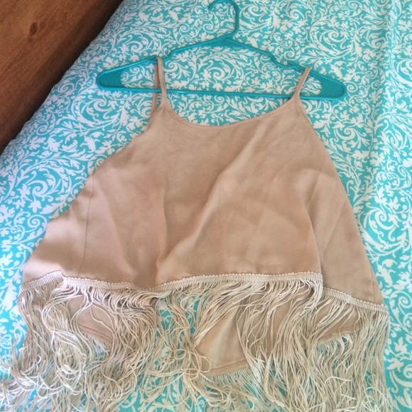 Beige, flowy top