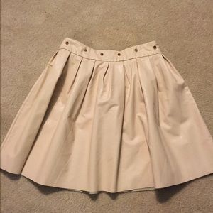 NWT Leather studded pleated skirt