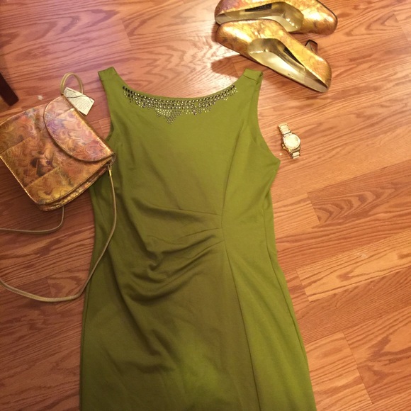 Jonathan Martin Green Dress Size 14 ❤️
