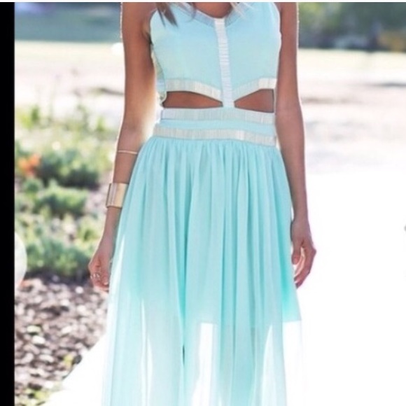 Backless and strapless cut out dress