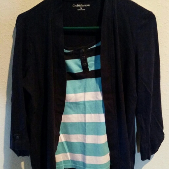 3/4 sleeve shirt with jacket front