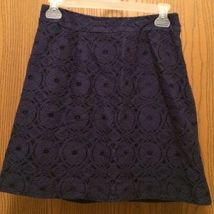 Blue lace skirt