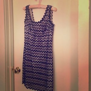 Lilly Pulitzer Navy and White Lonnie Dress