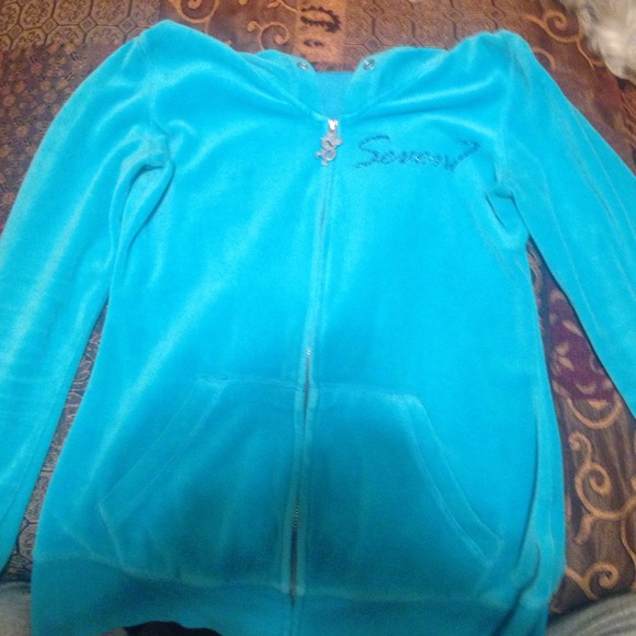 Seven brand velour zip up