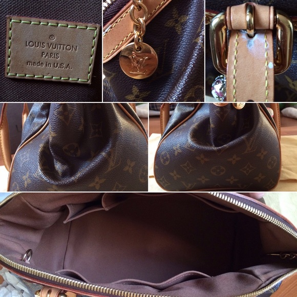 •LOUIS VUITTON• Tan Brown Leather Monogram Purse - Picture 2 of 8