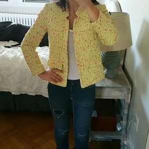 J.Crew Collection Neon Tweed Blazer
