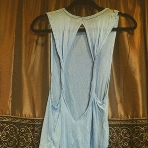 LF Baby Blue Tank Top With Cutout Back