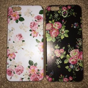 Set of 2 matte flower cases for iPhone 6 ✨