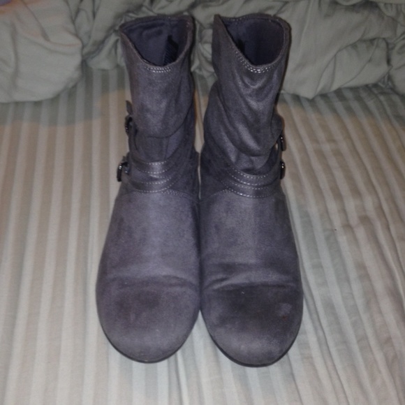 Gray boots
