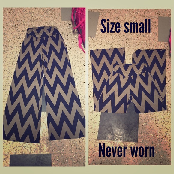 Brown & Black Chevron Palazzo