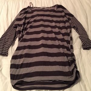 Olivia Moon Striped 3/4 Sleeve Shirt