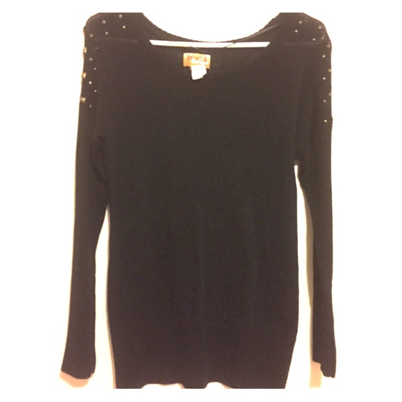 Black studded sweater