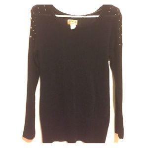 Black studded sweater