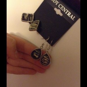 Zebra earrings