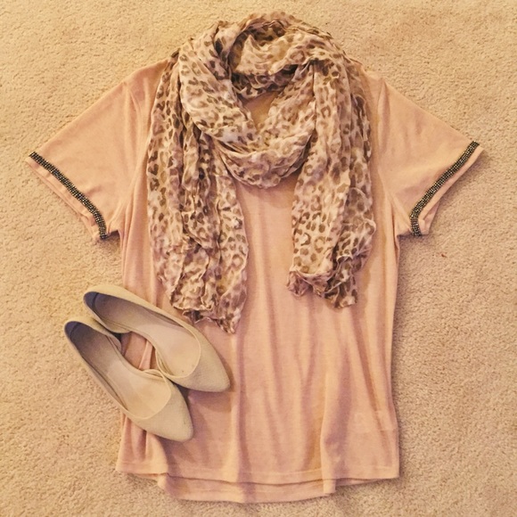 Pink/ Nude Cheetah Scarf