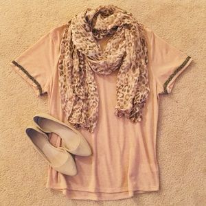 Pink/ Nude Cheetah Scarf