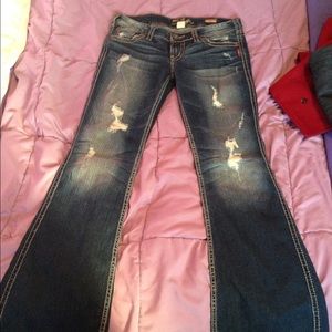 Silver boot cut jeans
