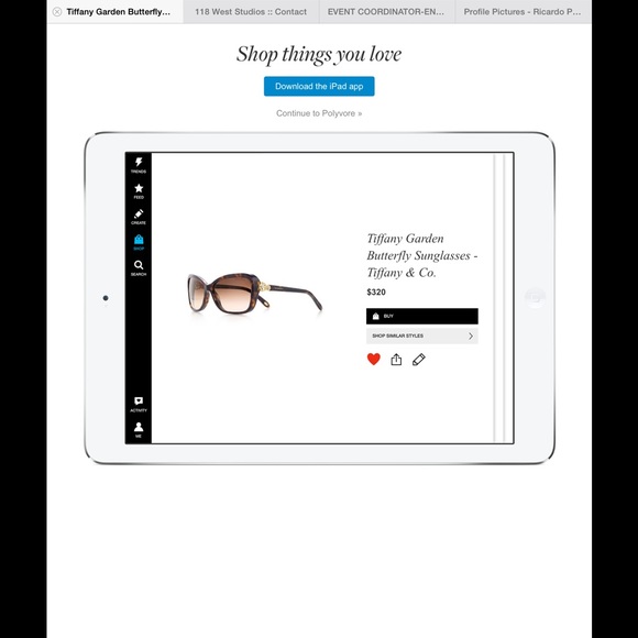 SOLd!Tiffany Garden Butterfly Sunglasses - Picture 4 of 4