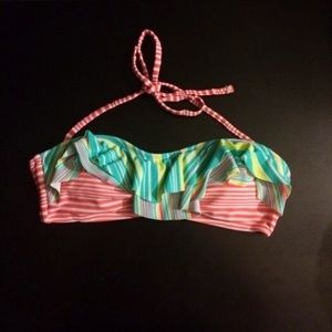 Striped Bandeau Bikini Top