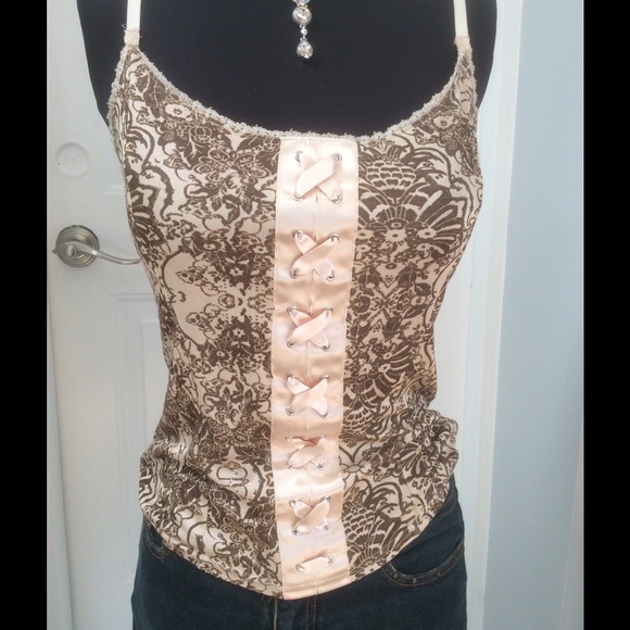 Cami with lacing detail and stretchy back