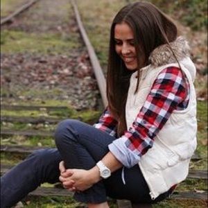 White and plaid vest