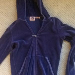 Juicy Purple Velour Track Hoodie