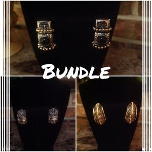 Bundle...Clip On Earrings 3 pairs
