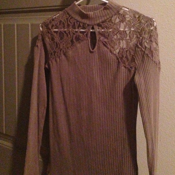 Free people lace ribbed shirt