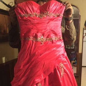 Coral Pink prom dress